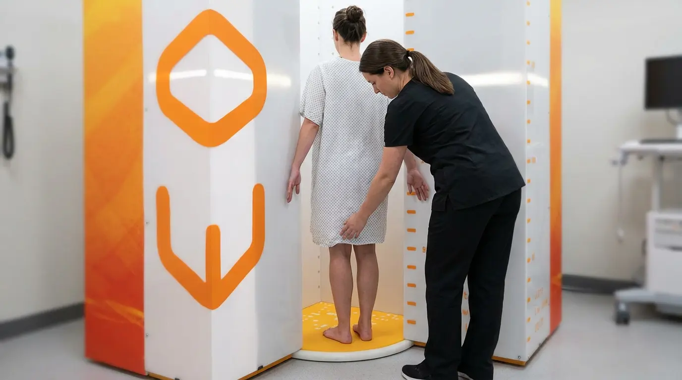 Installation du patient pour un examen EOS